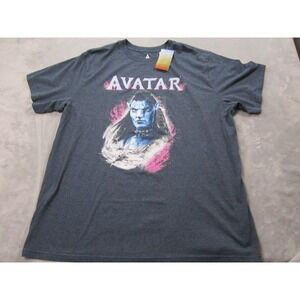 Avatar Graphic T‑Shirt Men's XXL Blue Heather The Way of Water Jake & Neytiri‎